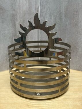 Silver Tone Slatkin & Co. Celestial Sunburst Candle Ring Bath and Body Works